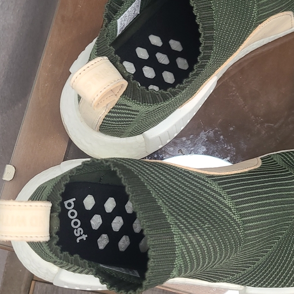 Adidas NMD CS2 pullon sock sneaker shoes size 9 men's army olive green - Picture 5 of 13